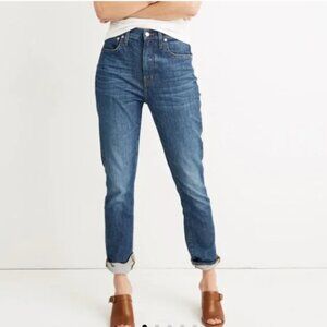 Madewell Medium-wash Blue Denim "The High-Rise Slim Boyjean 30